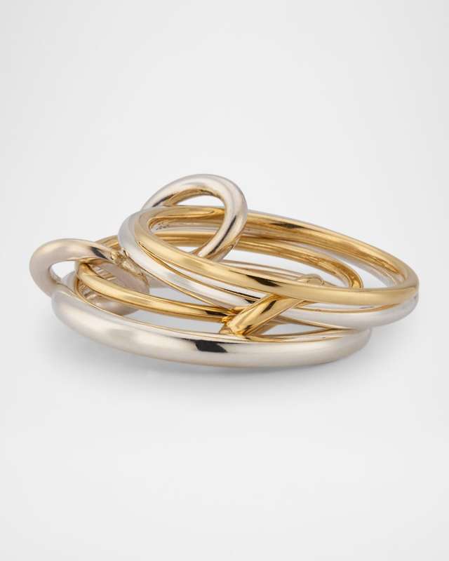 Pisces SG Four Link Ring in Sterling Silver and 18K Yellow Gold